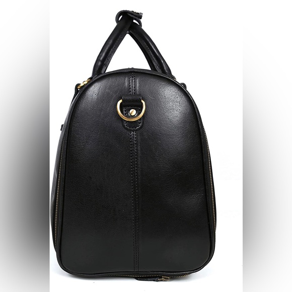 BRAND NEW EXTENDABLE REAL BUFFALO LEATHER DUFFLE TRAVEL OVERNIGHT BAG NWT - Picture 6 of 7